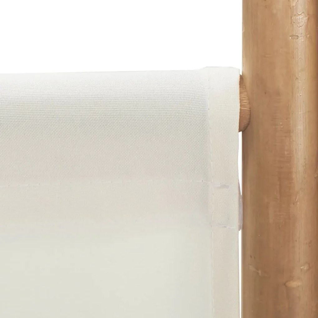 Divisória/biombo com 6 painéis dobráveis 240 cm bambu e lona
