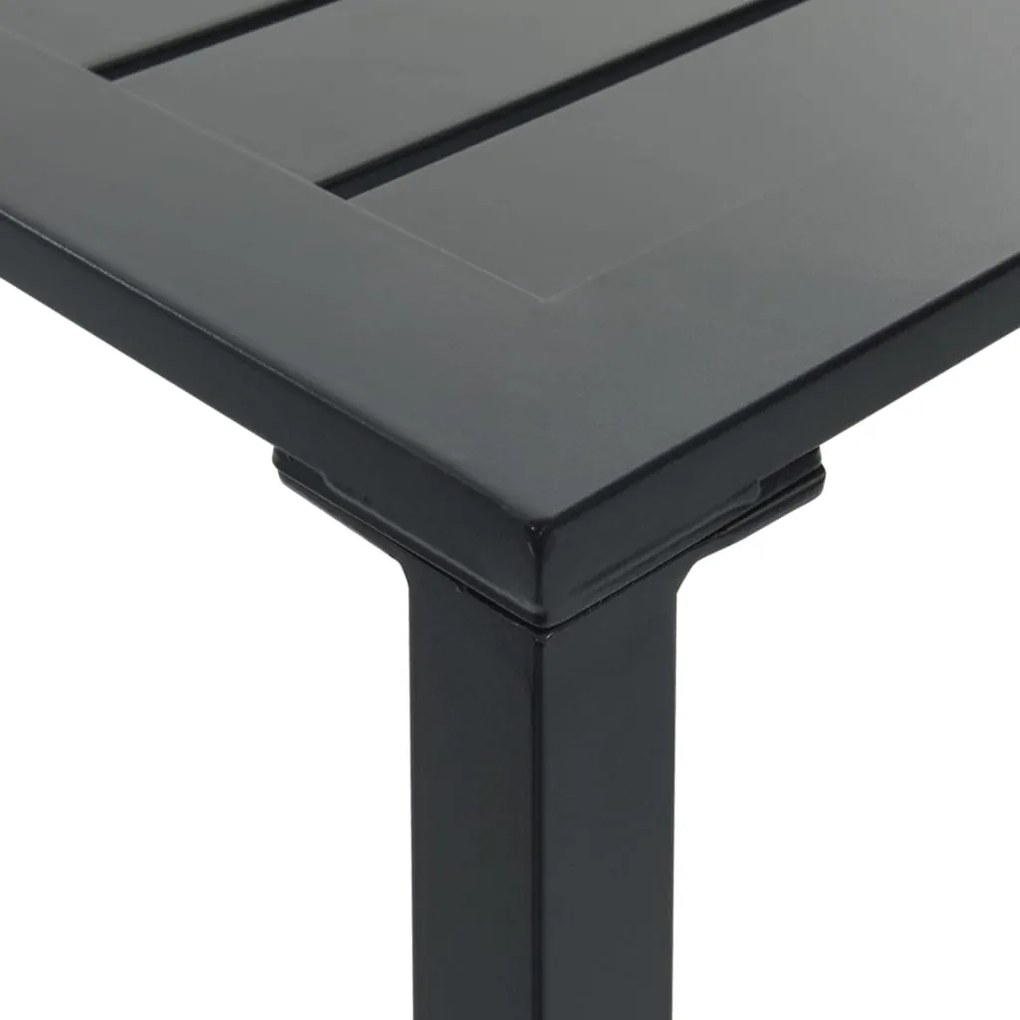 Conjunto de bar para jardim 9 pcs aço revestido a pó preto