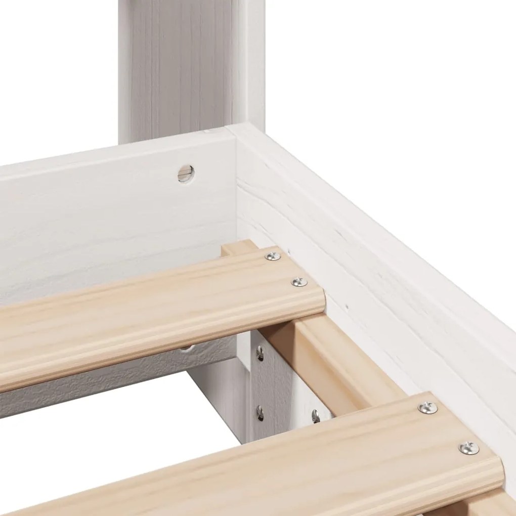 Cama sem colchão 90x190 cm madeira de pinho maciça branco