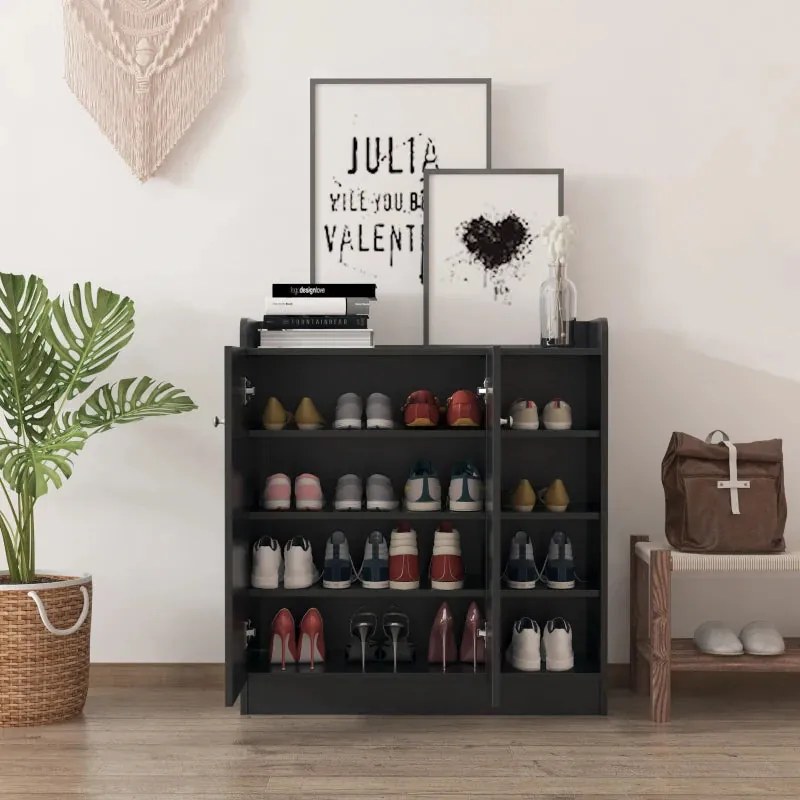 Aparador Snow de 83 cm - Preto - Design Escandinavo