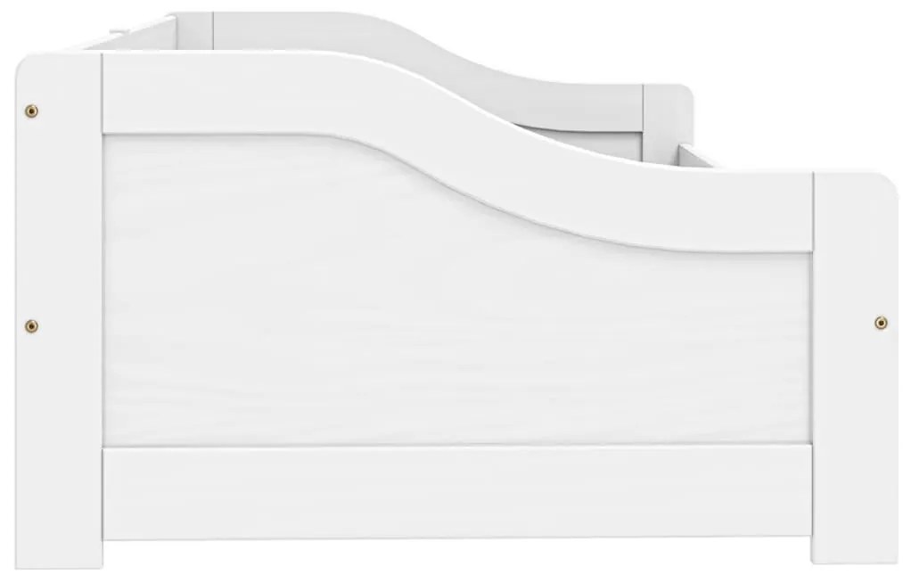 Sofá-cama com 2 gavetas 90x200 cm madeira de pinho maciça IRUN