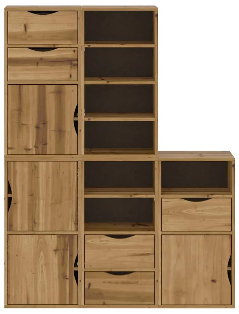 Móveis de apoio 5 pcs ODDA 40x24x79 cm pinho de madeira maciça