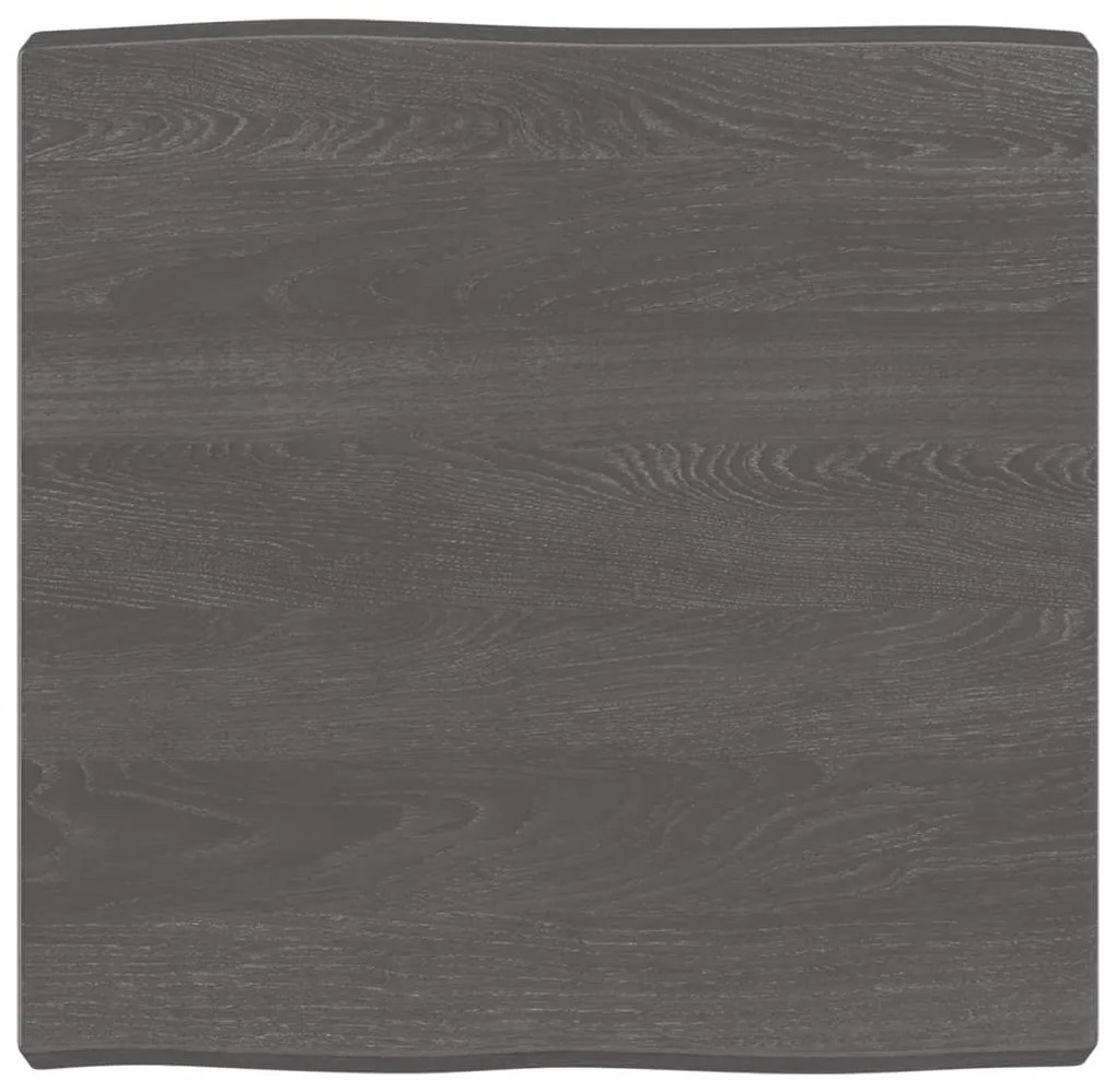 364003 vidaXL Tampo de mesa com bordas vivas carvalho tratado cinza-escuro