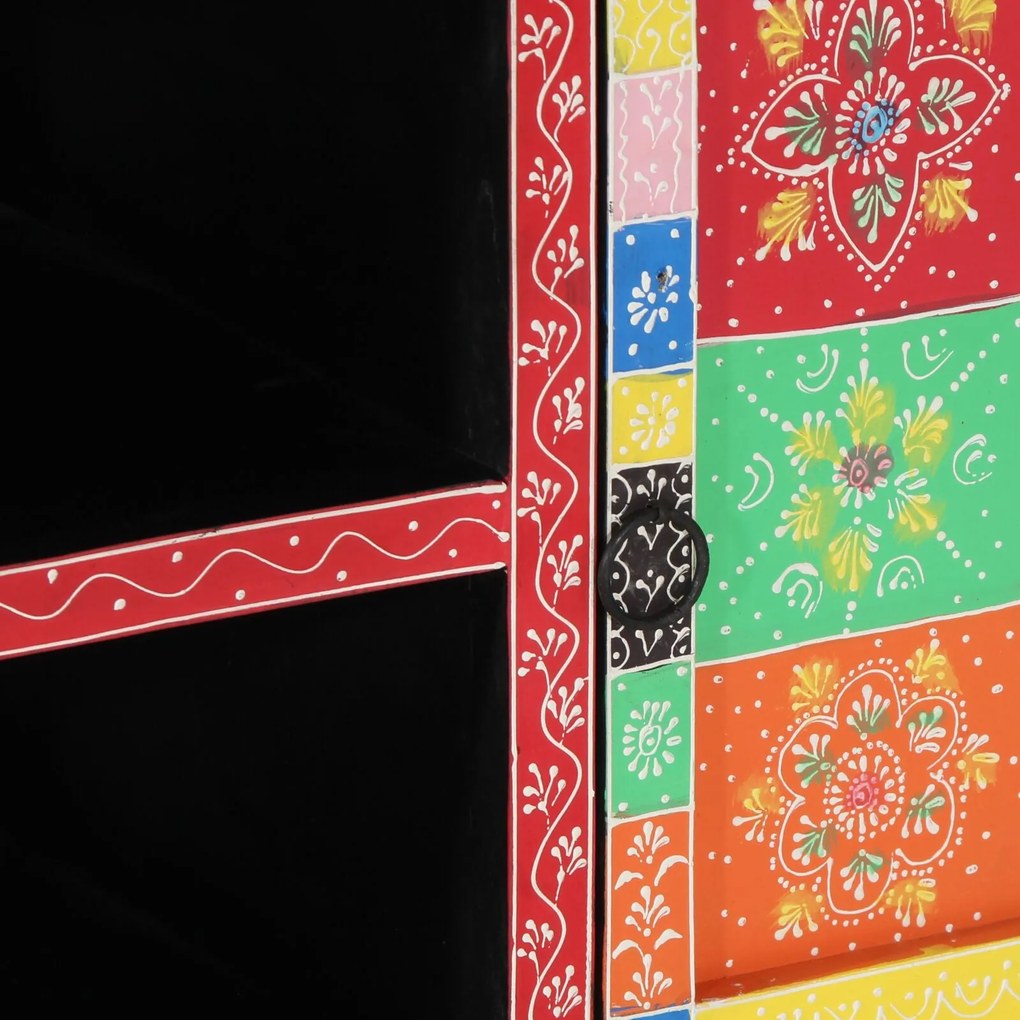Armário de TV vidaXL Multicolorido 100x35x50 cm em Madeira Sólida de M