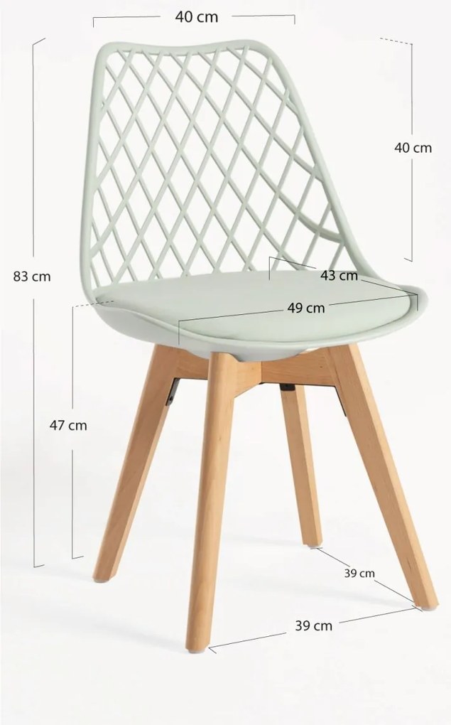 Pack 6 Cadeiras Mima - Hortelã