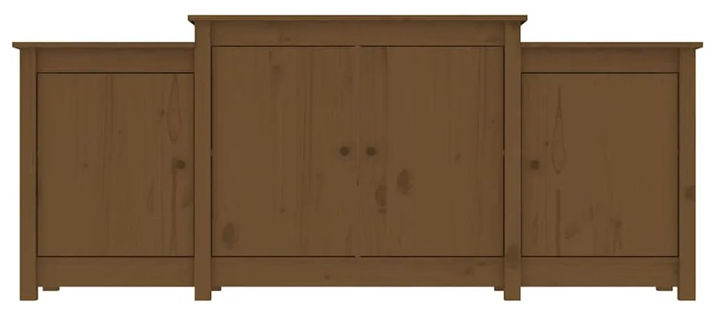 Aparador 164x37x68 cm madeira de pinho maciça castanho mel