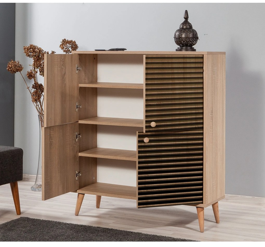 Armário Multiuso Multilux – Carvalho Sonoma – 95x111x36 cm