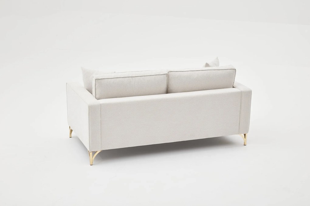 Sofá de 2 Lugares Berlin – Creme Dourado – 180x83x91 cm