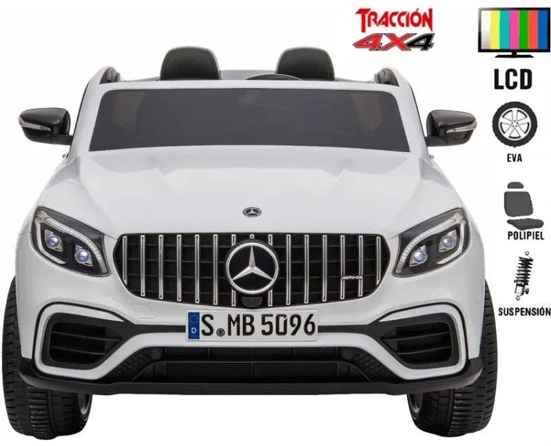 HOMCOM Mercedes AMG Carro elétrico para crianças de 3-5 Anos com controle  remoto com música e luzes Bateria de abertura de porta dupla 12V Carga 30kg  115x70x55cm