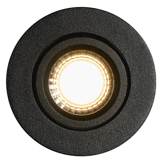 Foco embutido preto inclinável 6,5cm com LED IP54 Ultra Slim - Pupil