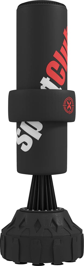 SPORTNOW Saco de Boxe de Pé Faixa de Altura Ajustável 65–175 cm Base Recarregável com Ventosas A 57x57x175 cm Preto | Aosom Portugal