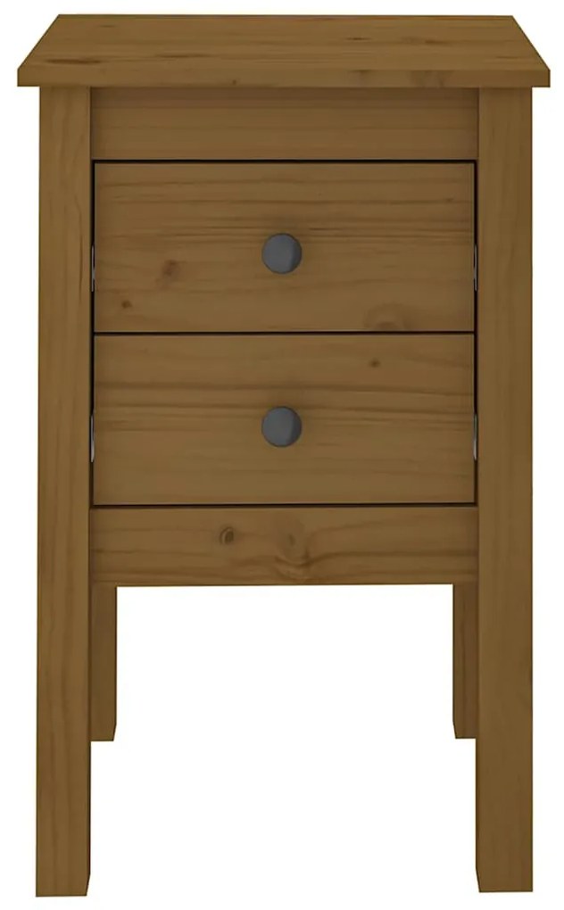 Mesas de cabeceira 2pcs 40x35x61,5 cm pinho maciço castanho mel
