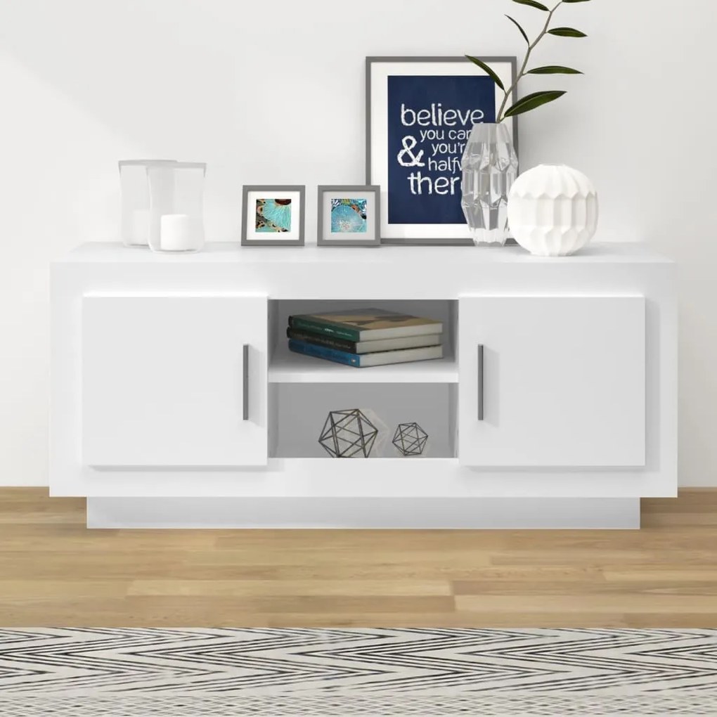 811790 vidaXL Móvel para TV 102x35x45 cm madeira processada branco
