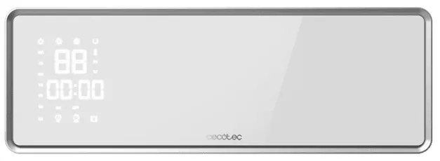 Aquecedor cerâmico de parede Ready Warm 5350 Power Box Ceramic Connected. 2000 W, Ecrã LED, Controlo Wi-Fi, Comando à distância, Proteção IP22, Kit de