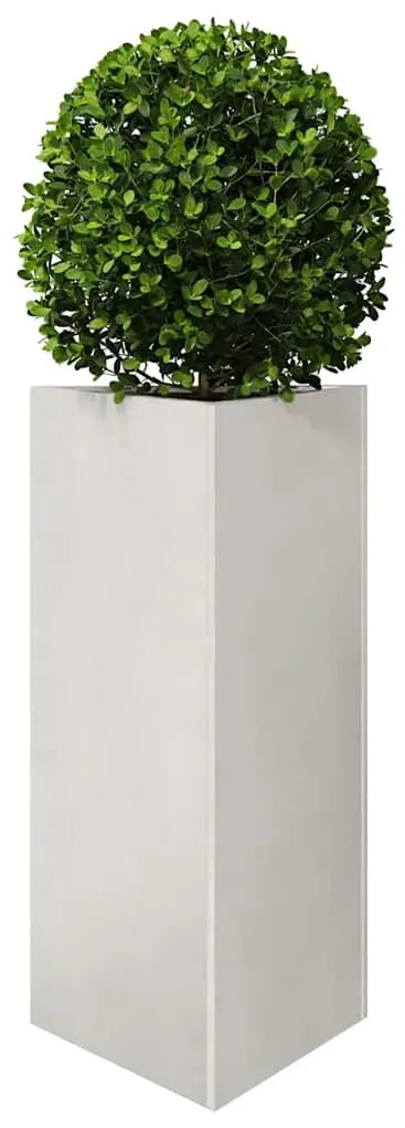 Vaso/floreira 2 pcs triangular 40x40x75 cm aço inoxidável