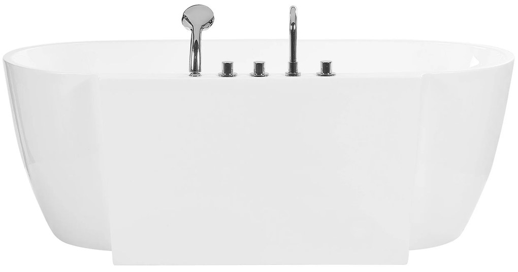Banheira autónoma em acrílico branco 170 x 80 cm ROTSO Beliani
