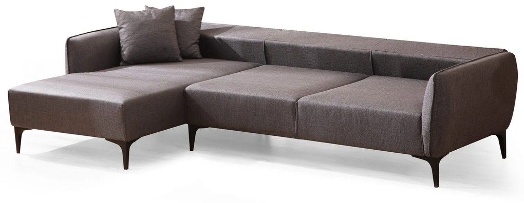 Sofá de Canto Belissimo – Cinzento Escuro – 140 x 270 cm