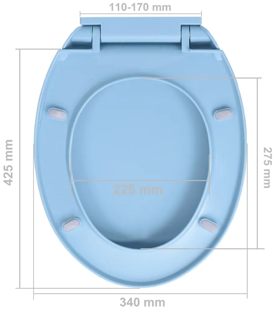 Tampo de sanita oval com fecho suave azul