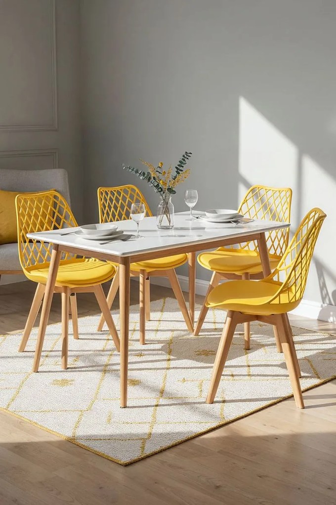 Pack 4 Cadeiras Mima - Amarelo
