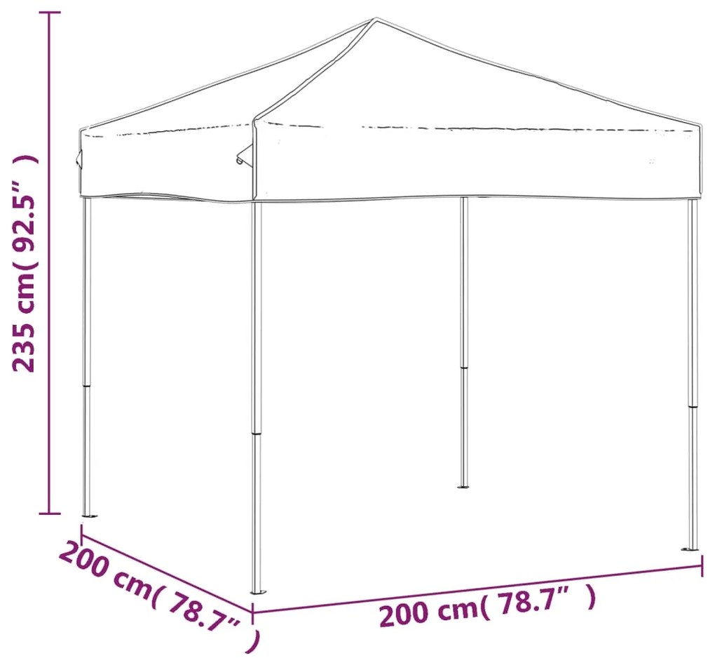 Tenda para festas dobrável 2x2 m creme