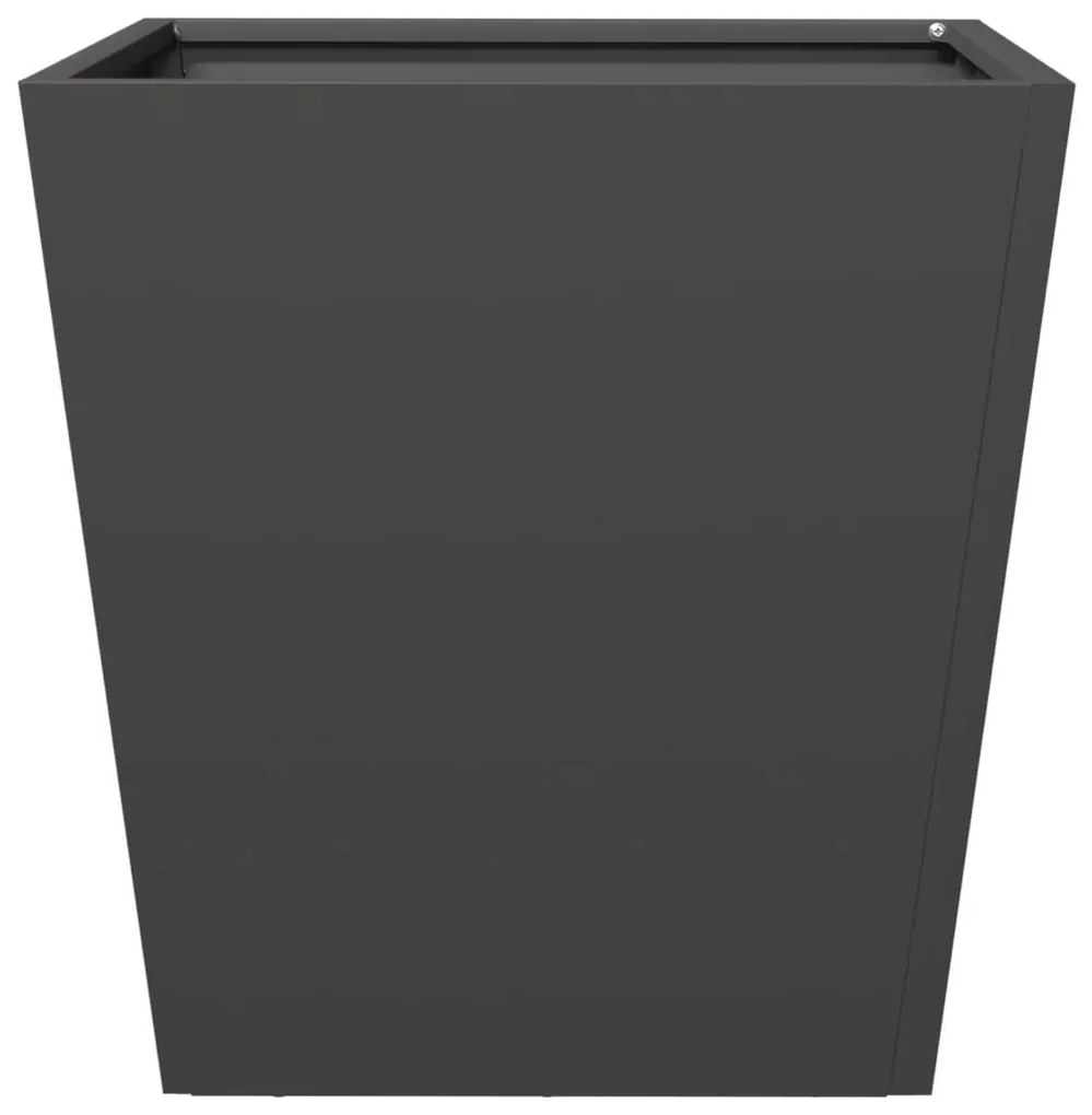 Vaso/floreira de jardim 40x40x40 cm aço preto