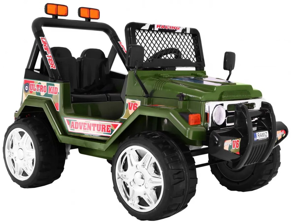 Jipe elétrico para Crianças 12V RAPTOR Drifter Rodas de EVA Verde