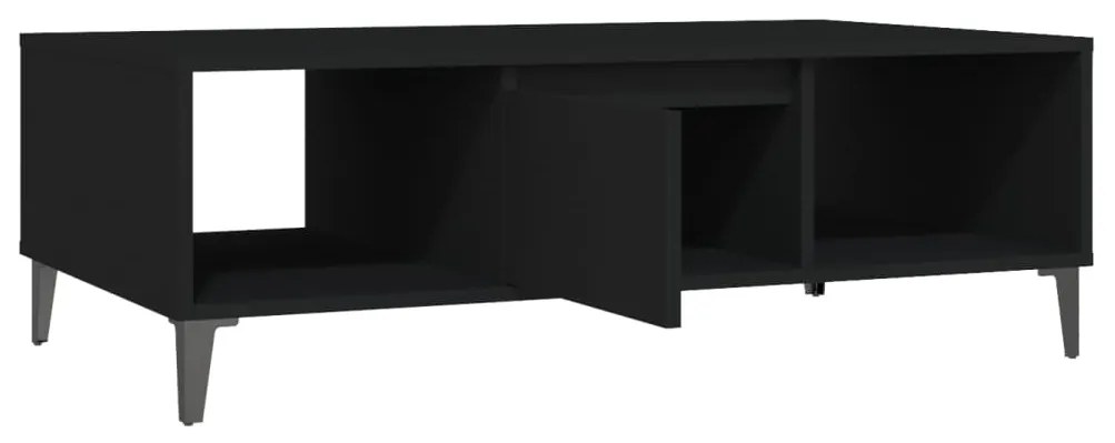 Mesa de centro 103,5x60x35 cm derivados de madeira preto