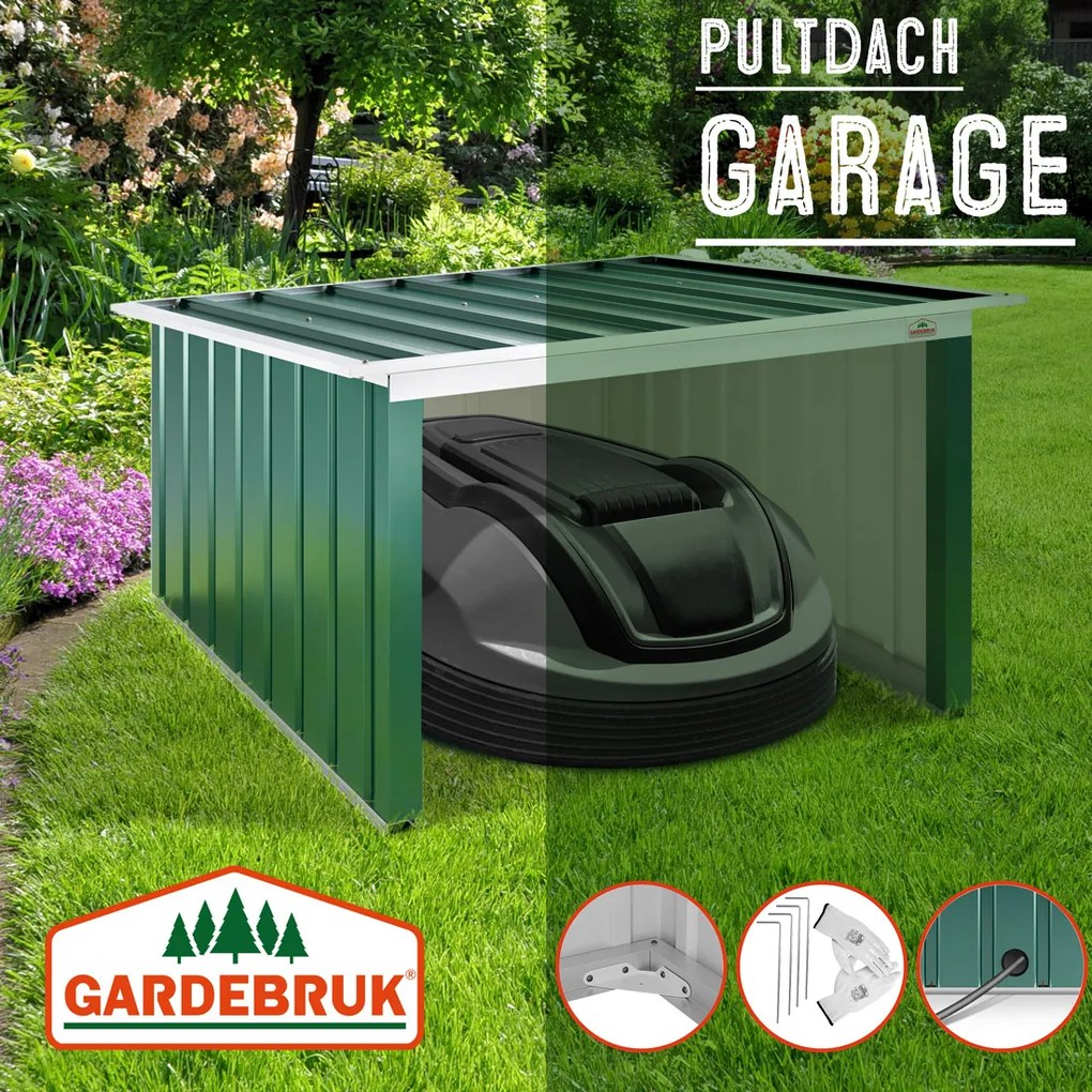 Garagem cortador de relva Metal 89x90x54cm Verde