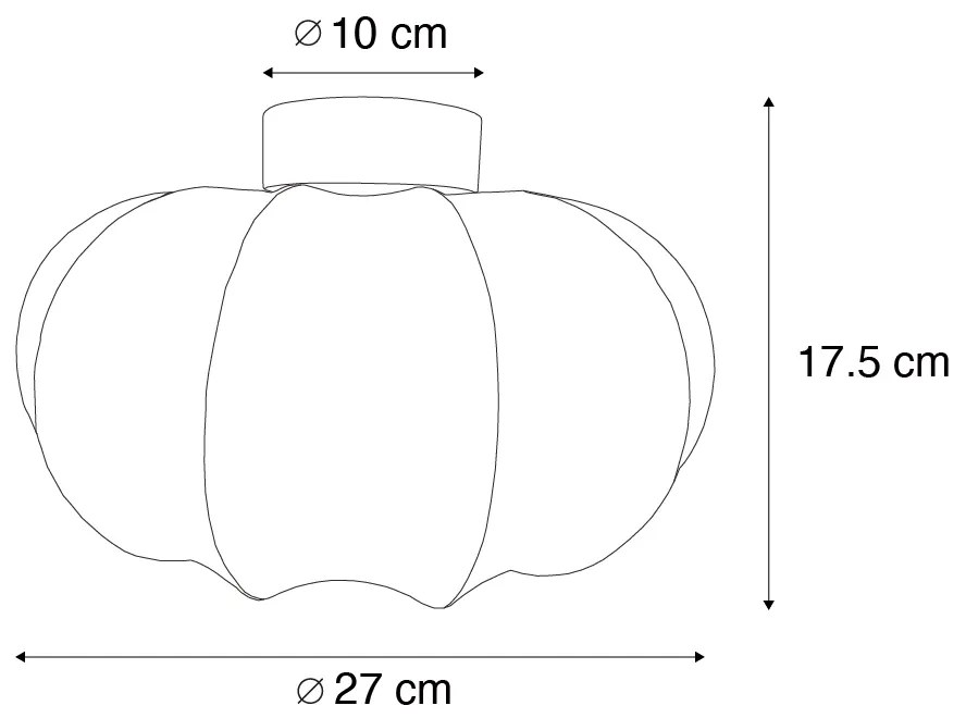 Plafon Japandi Branco 27cm - Plu Asyesha Japandi