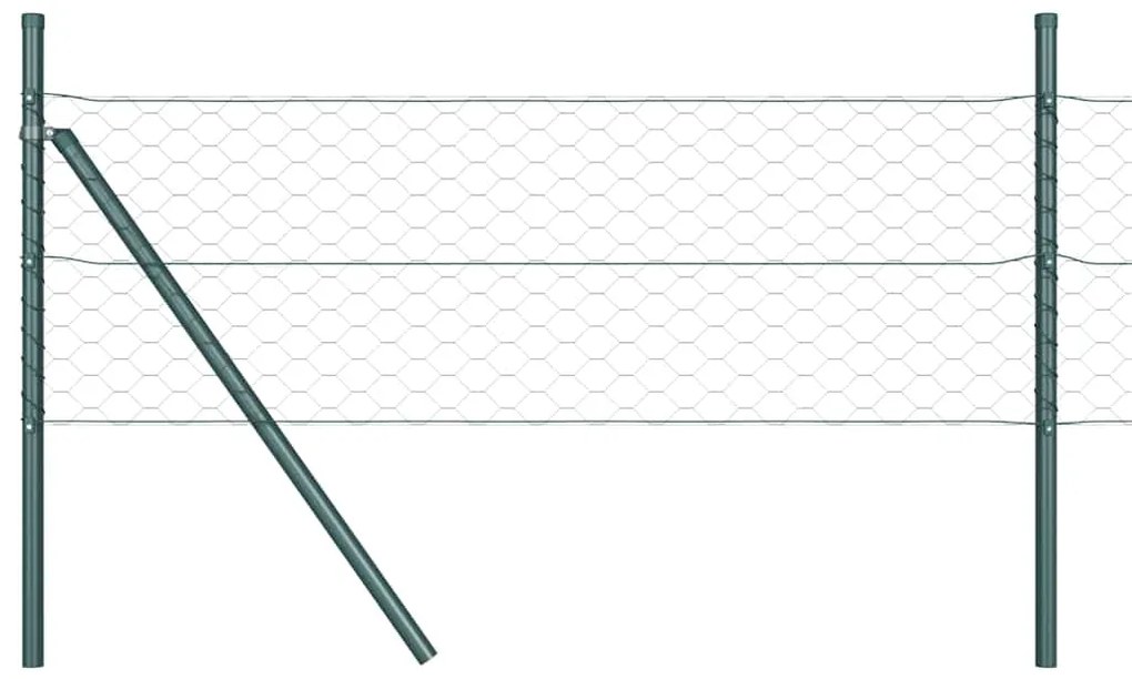 Cerca Hexagonal vidaXL Cinza 0,4x100 m Aço