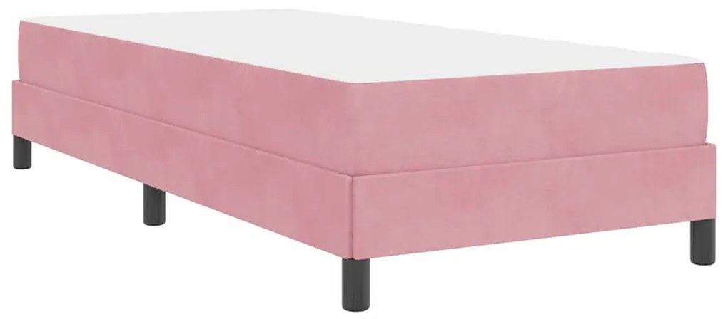 Cama box spring com colchão Rosa 100 x 200 cm Veludo