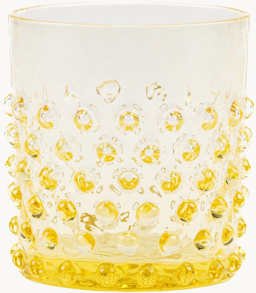 Copos artesanais Opaline Hobnail, conjunto de 2