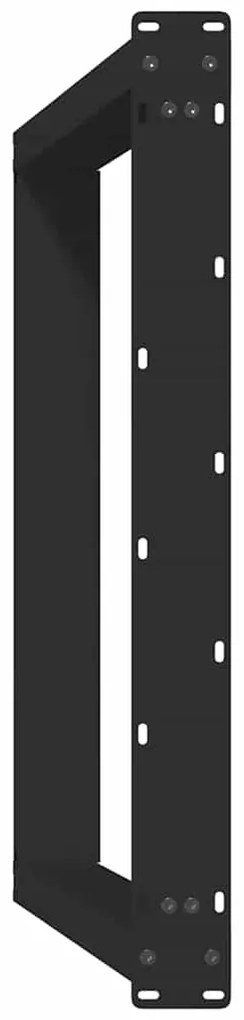 Pés de mesa de jantar em forma de U, 2 peças, preto, 70 x (72-73) cm,