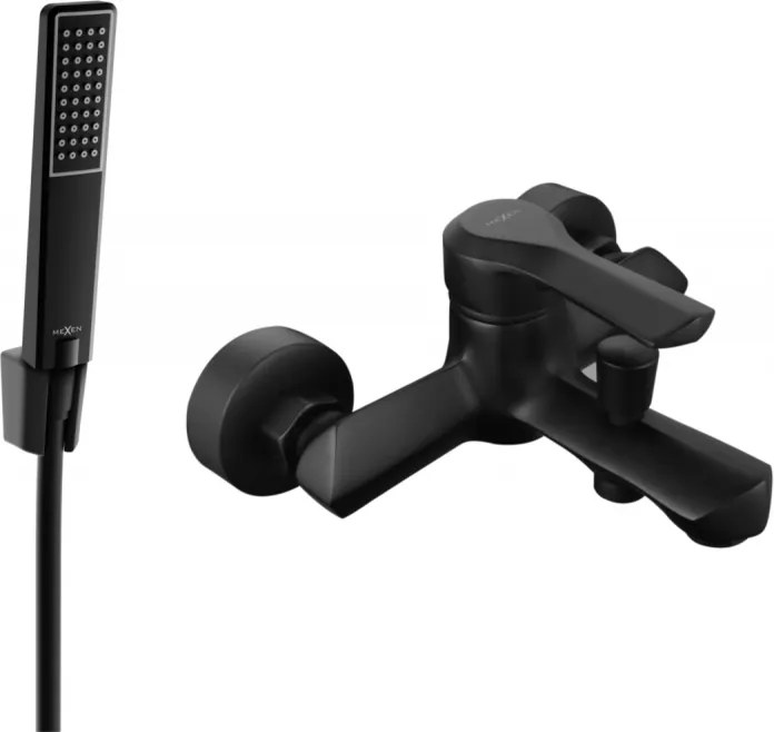 Mexen Sabre R72 bateria de banheira com conjunto de chuveiro, preta - 7213R72-70