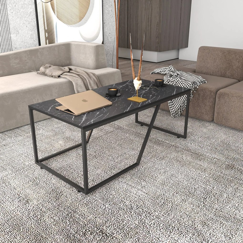 Mesa de Café Wendy - Preto - 120x60x48 cm