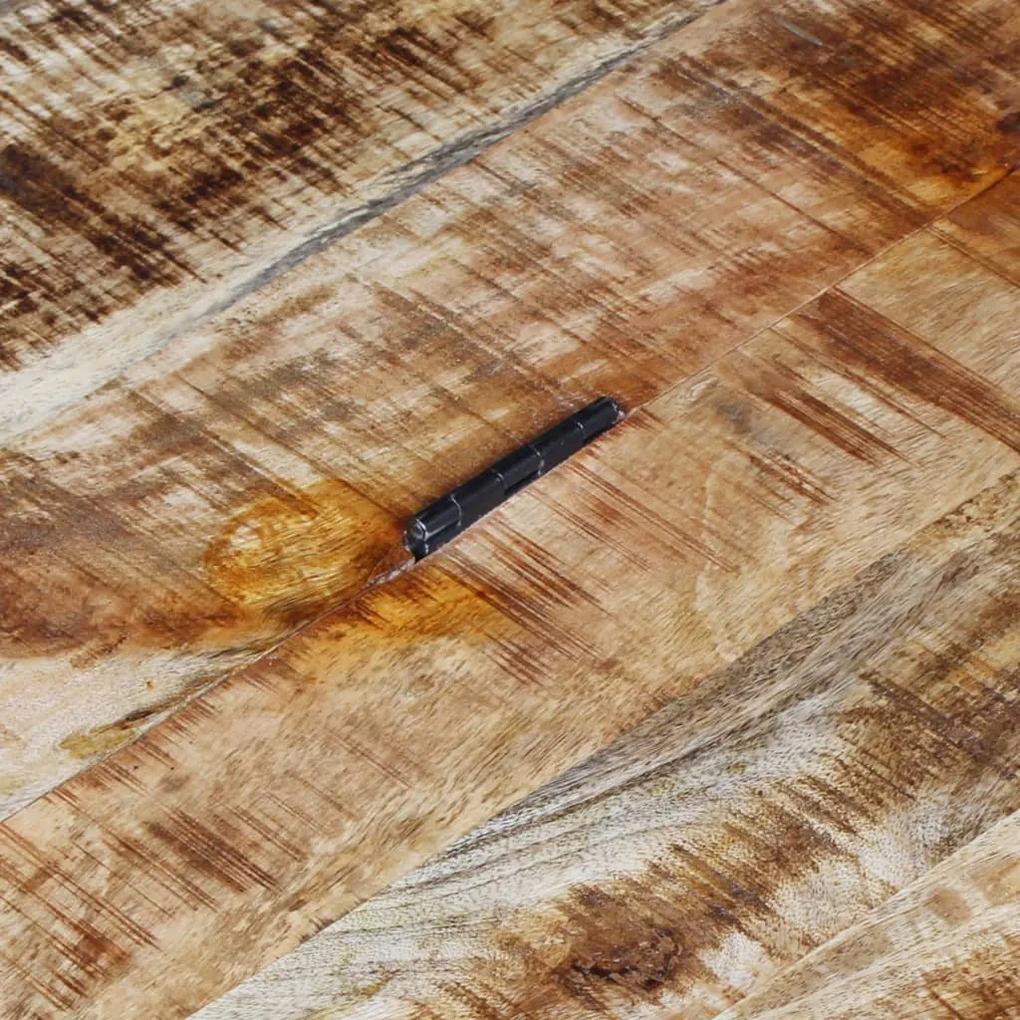 Mesa de centro madeira de mangueira áspera 70x70x40 cm