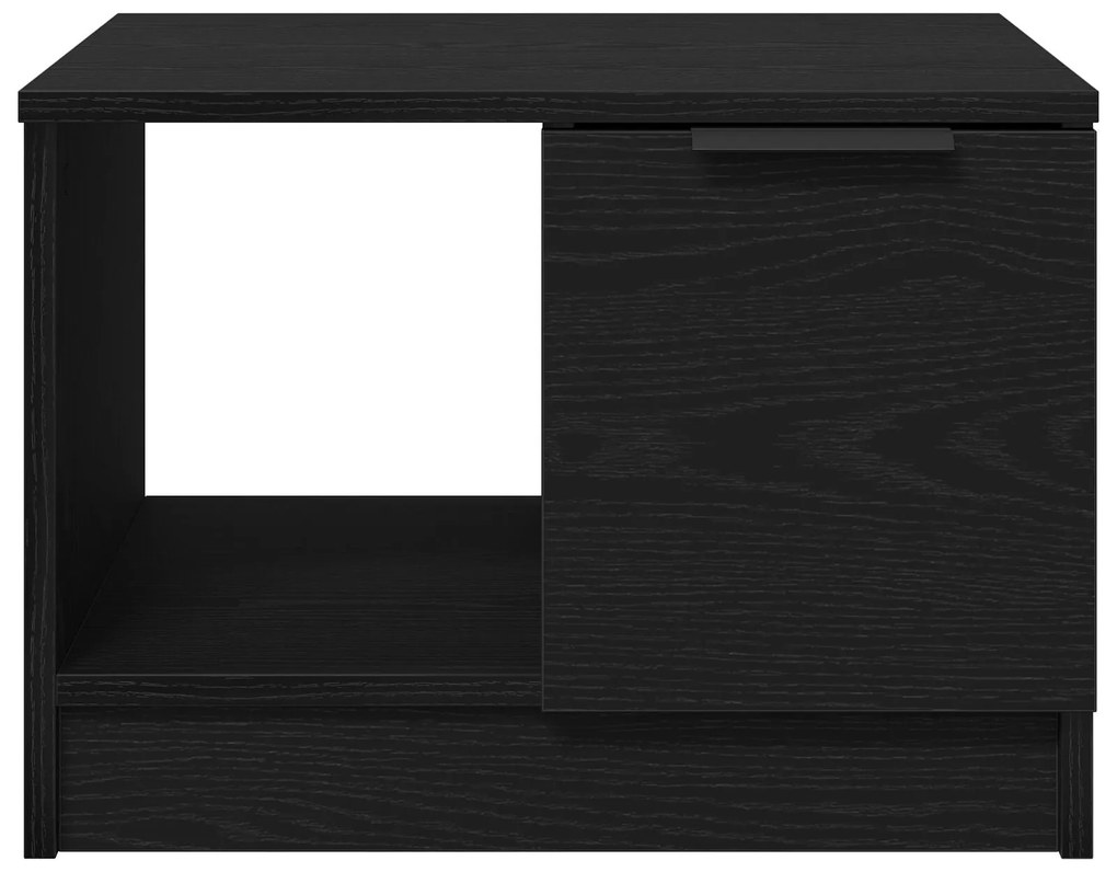 Mesa de Café vidaXL Preto Carvalho 50x50x36 cm Madeira Engenharia