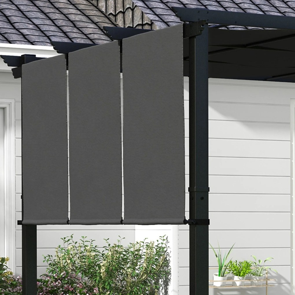 Pérgola de Jardim 3x3 m Pérgola para Exterior com Teto Retrátil Estrut