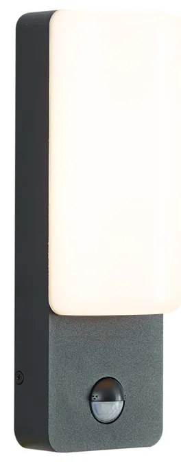 Candeeiro de Parede Exterior Preto com Sensor de Movimento Incl. LED - Shift Moderno