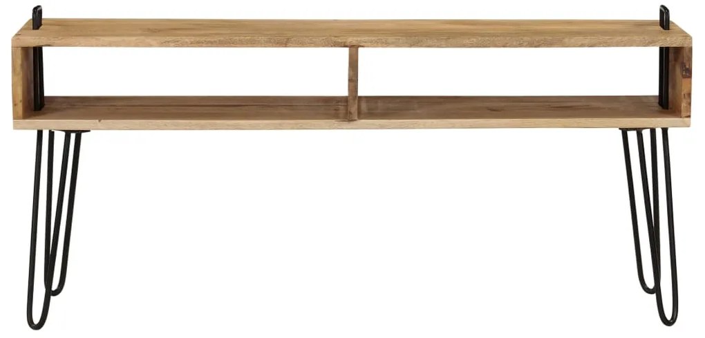 Móvel de TV madeira de mangueira maciça 110x35x45 cm