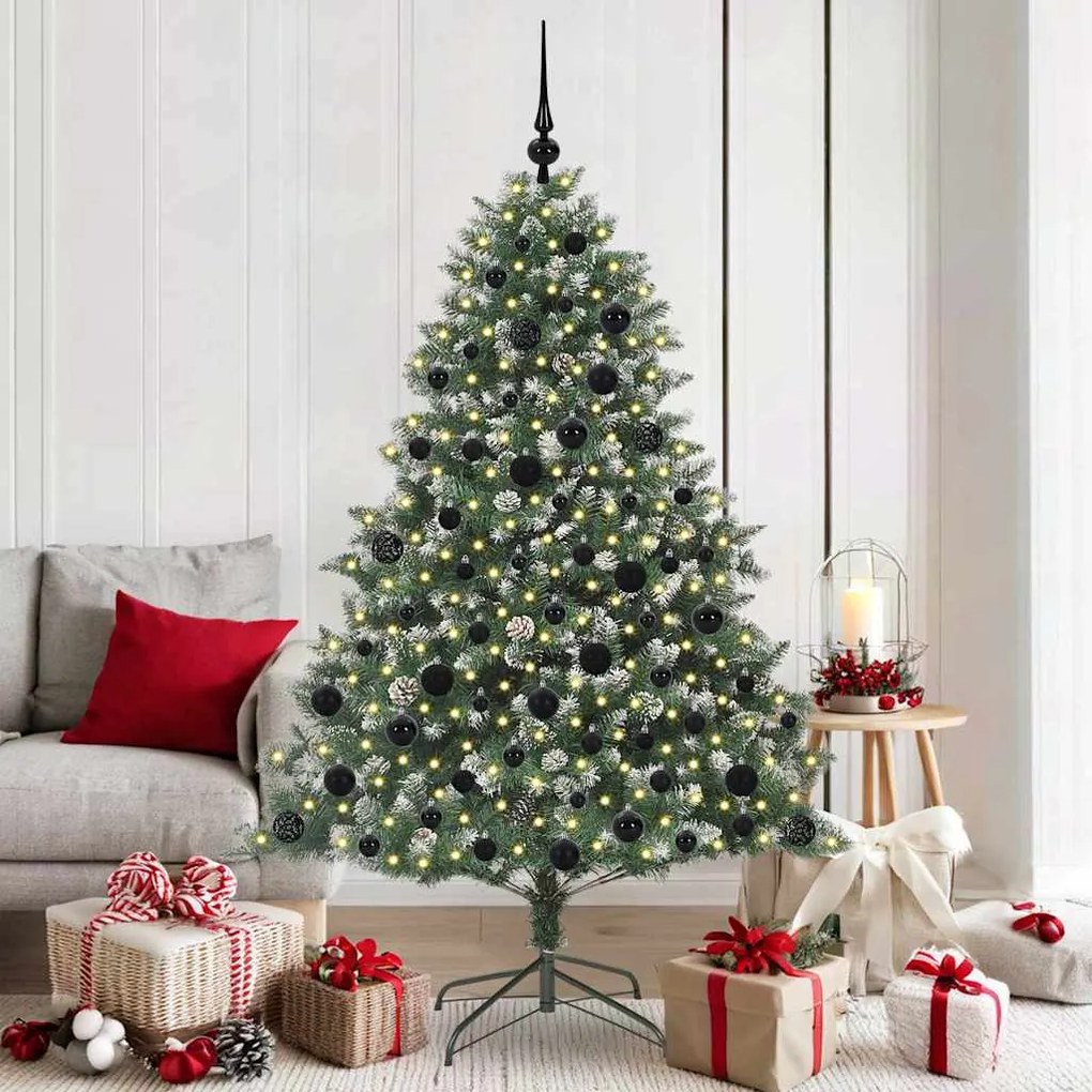 vidaXL Árvore de Natal Artificial Verde 180 cm PVC, Plástico e Aço