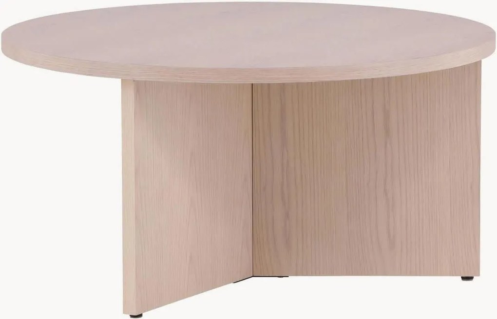 Mesa de centro redonda com efeito de madeira Saltö, Ø 65 cm
