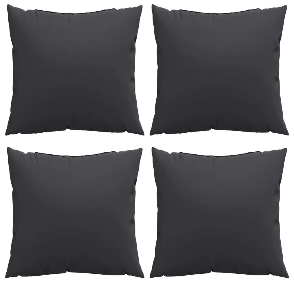 Almofadas de sofá 4 pcs 40x40 cm tecido preto