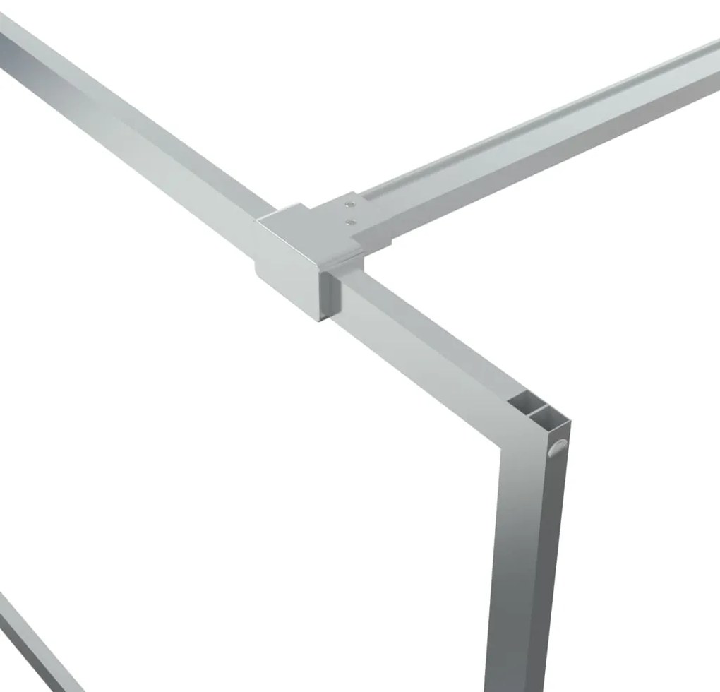 Divisória de chuveiro prateado 115x195cm vidro ESG transparente