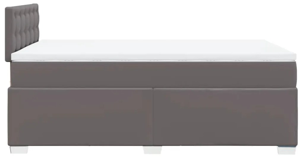 Cama Boxspring com Colchão e Luzes Led - 120x190 cm - Couro Artificial