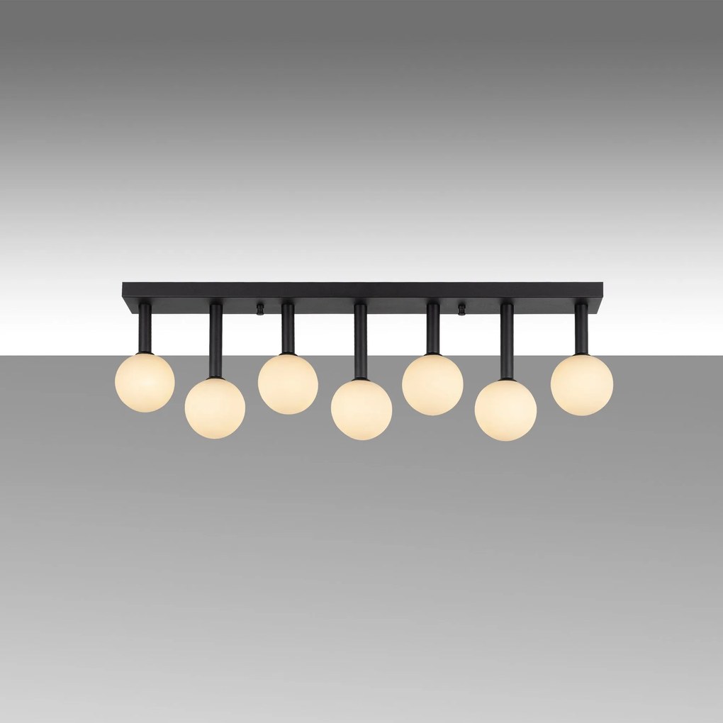 Candeeiro de Teto Even – Preto e Creme – 82 x 10 x 26 cm