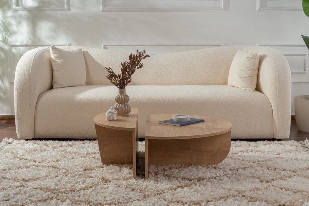 Mesa de Centro Orion – Carvalho Mel – 90x30x60 cm e 85x35x30 cm