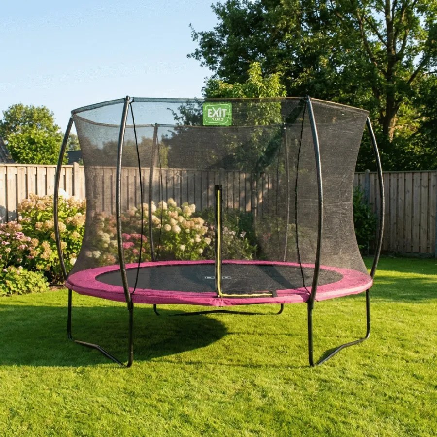 Trampolim redondo Silhouette ø244 cm - rosa