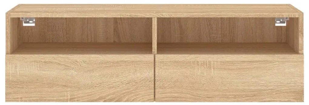 Móvel parede p/ TV 100x30x30 cm deriv. madeira carvalho sonoma
