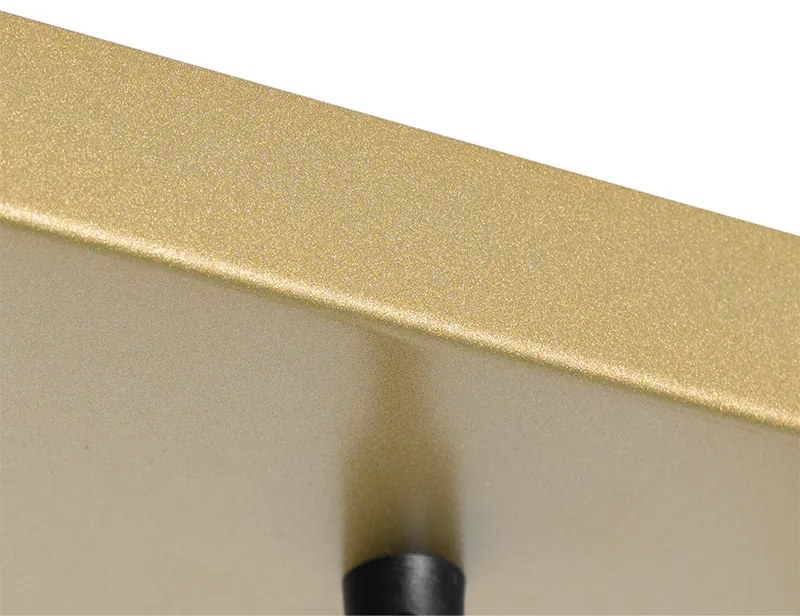 Candeeiro suspenso inteligente latão com vidro azul e verde 8 luzes incluindo 8 Wifi G95 - Sandra